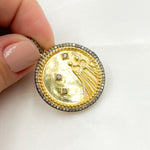 Load image into Gallery viewer, Diamond Sterling Silver Round Geminis Zodiac Symbol Pendant