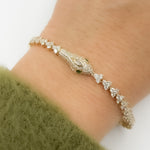 Load image into Gallery viewer, BFR60931EM. 14k Solid Gold Diamond and Emerald Bracelet