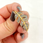 Load image into Gallery viewer, DC446. Diamond Sterling Silver Leaf Pendant