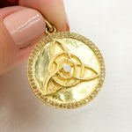Load image into Gallery viewer, Buy Now Silver Round Celtic Trinity Knot Pendant with Gemstone