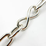 Load image into Gallery viewer, Sterling Silver Smooth Oval & Infinity Links Chain