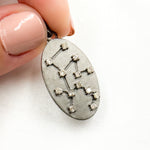 Load image into Gallery viewer, Diamond Sterling Silver Oval Pendant