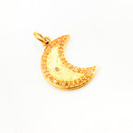 Load image into Gallery viewer, DC073. Diamond Sterling Silver Moon Pendant