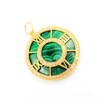 Load image into Gallery viewer, Gold Roman Time Pendant