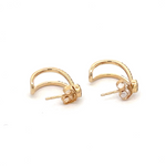 Load image into Gallery viewer, EFE52349. 14k Solid Yellow Gold Diamond Earrings