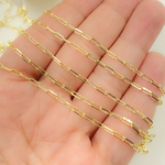 Load image into Gallery viewer, 14k Solid Yellow Gold Diamond Cut Paperclip Link Chain by Foot