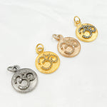 Load image into Gallery viewer, DC851. Diamond Sterling Silver OM Symbol Round Charm