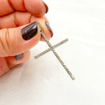 Load image into Gallery viewer, DP300. Diamond & Sterling Silver Cross Pendant