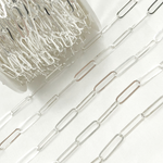 Load image into Gallery viewer, Sterling Silver Flat Paperclip Link Chain