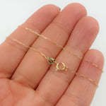 Load image into Gallery viewer, 025FVBFVT518K. 18K Solid Yellow Gold Flat Paperclip Necklace