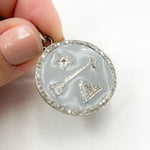 Load image into Gallery viewer, Buy Now Sterling Silver Round Enamel Pendant