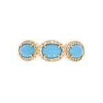 Load image into Gallery viewer, CR97069TQ6X4. 14k Solid Gold Diamond and Turquoise Ring