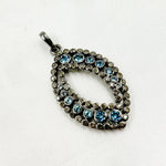 Load image into Gallery viewer, DSP041. Diamond Silver Gemstone Leaf Pendant