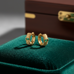 Load image into Gallery viewer, EHZ57170. 14k Solid Gold Gemstone Huggies