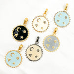 Load image into Gallery viewer, Buy NOW Diamond Sterling Silver Round Enamel Pendant