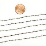 Load image into Gallery viewer, Z46OX. Oxidized Sterling Silver Flat Marina Chain