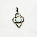 Load image into Gallery viewer, DP245. Diamond Sterling Silver Flower Pendant with Gemstone