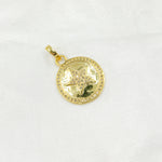 Load image into Gallery viewer, DP456. Diamond & Sterling Silver Round Pendant with Star