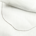 Load image into Gallery viewer, 14K Solid White Gold Diamond Cut Bar Chain