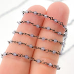 Load image into Gallery viewer, Tanzanite Wire Wrap Chain