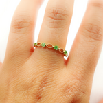 Load image into Gallery viewer, 14K Solid Gold Emerald Ring.