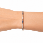 Load image into Gallery viewer, BNH68545. 14K Solid Yellow Gold Diamond and Gemstone Bangle