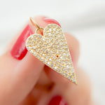 Load image into Gallery viewer, 14k Solid Gold Diamond Heart Charm. GDP613