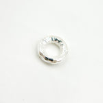Load image into Gallery viewer, White Sterling Silver Hammered Open Jump Ring