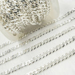 Load image into Gallery viewer, Y73SS. 925 Sterling Silver Flat Curb Link Chain