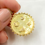Load image into Gallery viewer, DP575. Diamond Sterling Silver Round Symbols Pendant