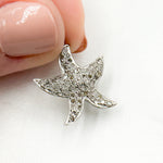 Load image into Gallery viewer, Diamond Sterling Silver Starfish Pendant