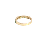 Load image into Gallery viewer, 14k Solid Gold Emerald and Diamond Ring.