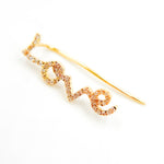 Load image into Gallery viewer, Yellow Gold and Diamonds LOVE Dangle Earrings