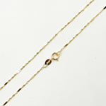 Load image into Gallery viewer, 14K Yellow Solid Gold Flat Bar and Singapore Link Necklace