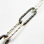 Load image into Gallery viewer, Black Rhodium Sterling Silver Diamond Cut Paperclip Chains