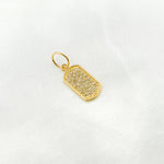 Load image into Gallery viewer, 14k Solid Gold Diamond Rectangle Charm. GDP503