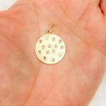 Load image into Gallery viewer, Solid Gold Diamond Circle Charm
