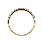 Load image into Gallery viewer, RAA02194TQ. 14K Solid Gold Diamond and Turquoise Band Ring