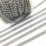 Load image into Gallery viewer, V44OX. Oxidized Sterling Silver Curb Link Chain