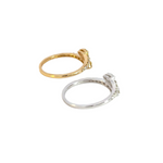 Load image into Gallery viewer, 14k Solid Gold Double Line Diamond Ring.