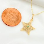 Load image into Gallery viewer, GDP608. 14k Solid Gold Diamond Star Charm