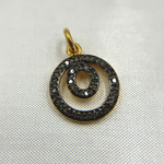 Load image into Gallery viewer, DC928. Diamond Sterling Silver Round Charm