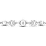Load image into Gallery viewer, BR402445. 14k Solid Gold Diamond Paperclip Bracelet