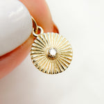 Load image into Gallery viewer, Gold Diamond Circle Charm