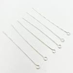 Load image into Gallery viewer, White Sterling Silver Eye Pin 1.5 Inch Headpin