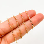 Load image into Gallery viewer, 14K Solid Yellow Gold Bar Chain