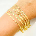 Load image into Gallery viewer, 14K Solid Gold Diamond Cut Marina Link