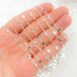 Load image into Gallery viewer, 163SBSF1SS. Sterling Silver Diamond Cut Marina Link Chain