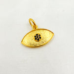 Load image into Gallery viewer, DC339. Diamond Sterling Silver Eye Pendant with Gemstone