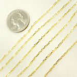 Load image into Gallery viewer, 14K Solid Yellow Gold Diamond Cut Cable Link Chain